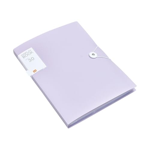 Dokumentenmappe 2 STÜCKE 30/60 Seiten A4 Aktentasche Transparente Binder Aktenordner Lagerung Schülertestpapier Klassifizierung Organisation Schulbedarf Für Zuhause, Büro, Schule Und Auf Reisen(Purple von TXLEAPEY