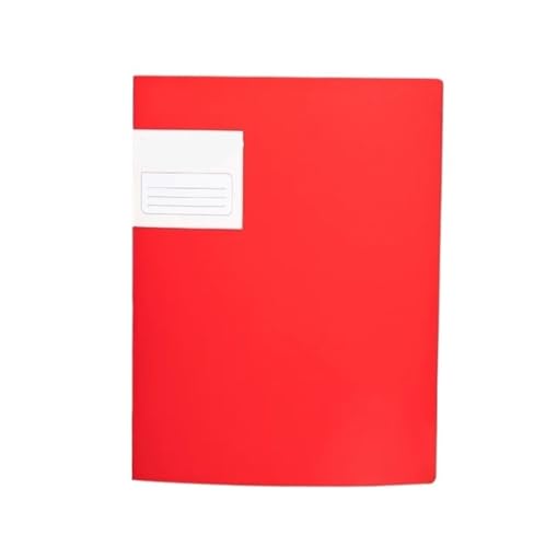 TXLEAPEY Dokumentenmappe Informationen Ordner Binder PP Musik Papier Kunststoff Organizer Seiten Tasche Budget Datei Transparent Sammlung Buch Für Zuhause, Büro, Schule Und Auf Reisen(Red) von TXLEAPEY