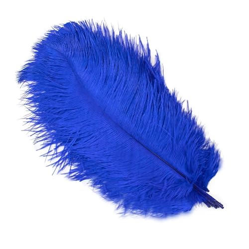 TXLEAPEY StraußEnfedern 10 STÜCKE 15-60 cm Große Straußenfedern Straußenfedern Tischdekoration Party Hochzeit Zubehör Dekoration(Blue,30-35cm) von TXLEAPEY