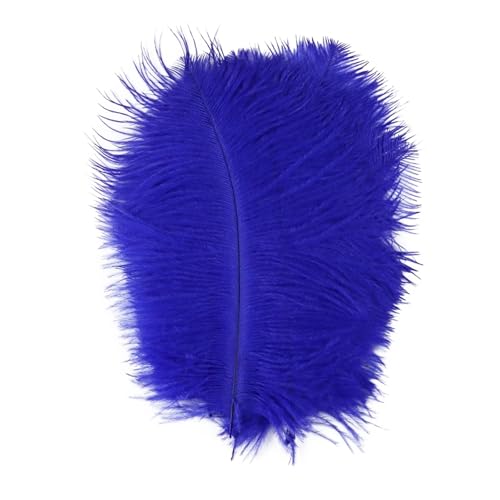 TXLEAPEY StraußEnfedern Straußenfedern for Hochzeitsdekoration, Bastelzubehör, DIY-Traumfänger, 15–55 cm, Federdekor, 10 Stück(08 Royal Blue,45-50cm 18-20inch) von TXLEAPEY