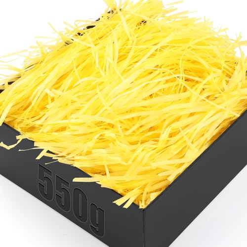 TXXATX 550g Füllmaterial Geschenk Geschreddertes Papier für Geschenkbox Gelb Verpackungsmaterial Hamper Shred mit Schleifen Raffia Füllmaterial Für Pakete DIY Festival Geschenkbox Präsentkorb TXXATX 550g Füllmaterial Geschenk Geschreddertes Papier für Geschenkbox Gelb Verpackungsmaterial Hamper Shred mit Schleifen Raffia Füllmaterial Für Pakete DIY Festival Geschenkbox Präsentkorb von TXXATX