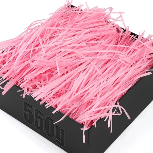 TXXATX 550g Geschreddertes Papier für Geschenkbox Rosa Füllmaterial Geschenk Verpackungsmaterial mit Schleifen Hamper Shred Raffia Füllmaterial für Pakete DIY Festival Geschenkbox Dekoration TXXATX 550g Geschreddertes Papier für Geschenkbox Rosa Füllmaterial Geschenk Verpackungsmaterial mit Schleifen Hamper Shred Raffia Füllmaterial für Pakete DIY Festival Geschenkbox Dekoration von TXXATX