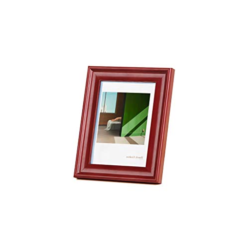 TXXMM Holz-Bilderrahmen Rahmen Tabelle Wandbehang Bilderrahmen 10 Zoll 6 7 8 Inch Framed Photo Frame-Einstellung Tabelle (Color : Red, Size : 5-inch) von TXXMM