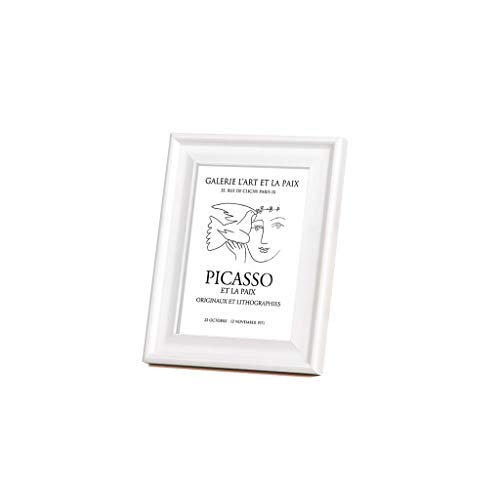 TXXMM Holz-Bilderrahmen Rahmen Tabelle Wandbehang Bilderrahmen 10 Zoll 6 7 8 Inch Framed Photo Frame-Einstellung Tabelle (Color : White, Size : 10-inch) von TXXMM