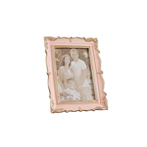 TXXMM Kreative Tabellen-Harz 56 Zoll 7 Zoll 8-Zoll-Bilderrahmen Pattern Simple Home Photo Studio Photo Frame Staffelei (Color : Pink, Size : 7-inch) von TXXMM