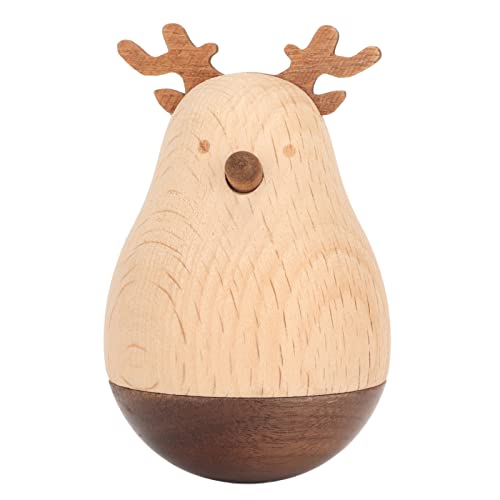 7 Cm Hirsch-Wobbler, Dekoratives Holz-Hirsch-Ornament, Niedliche Hirsch-Figur, Becher, Spielzeug, Tisch-Festival-Dekoration von TYCIONG