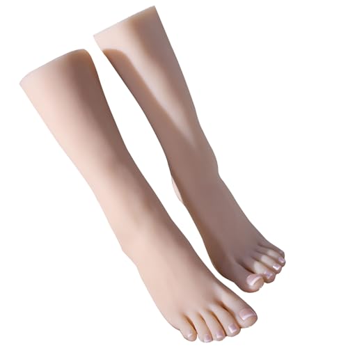 Silikon Fußmodell für Frauen, Silikon Mannequin Fuß, 1:1 realistischer Mannequin-Fuß, lebensgroßes Modell für weibliche Füße für Schmuck, Sandalen, Schuhe, Socken, Display-Kunstskizze, Right foot von TYNRYV