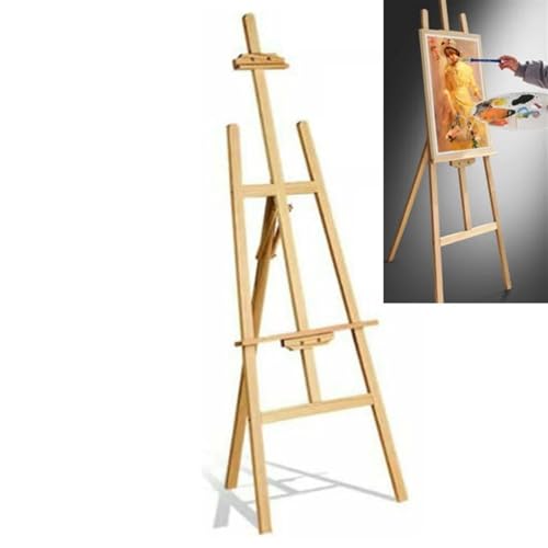 Easel Stand Künstlerstaffelei, Staffeleiständer aus Holz mit A-Rahmen, Atelierstaffelei, verstellbarer Zeichen- und Malhalter, tragbarer Leinwandständer zur Präsentation Staffelei(150cm (59 inch)) von TYNXK