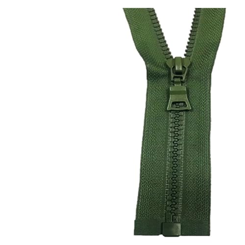 ReißVerschluss 5# 3 Stück 30/40/55/60/70/80/90 cm offener automatischer Verschluss, bunter Kunststoff-Harz-Reißverschluss for Kleidung und Kleidungsstücke Zipper(Green,80CM_5#) von TYNXK
