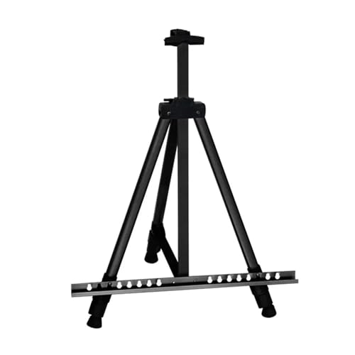 TYNXK Easel Stand 1,6 m Faltbare Künstler-Staffelei, Skizzenständer, teleskopisch Verstellbarer Metallständer, Stativ, Malerei, Zeichenständer for Künstlerkunst Staffelei(Black) von TYNXK