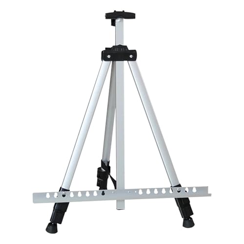 TYNXK Easel Stand 1,6 m Faltbare Künstler-Staffelei, Skizzenständer, teleskopisch Verstellbarer Metallständer, Stativ, Malerei, Zeichenständer for Künstlerkunst Staffelei(White) von TYNXK