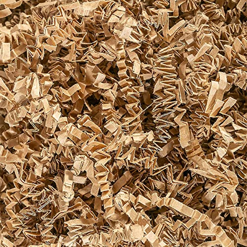 Knisterschnittpapier 100 Gramm Geschenkfüllmaterial Raffia Hamper Shreds Geschreddertes Papier für Geschenkbox Verpackungen, Hellbraun von TYPHEERX