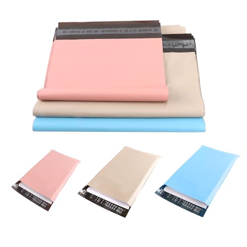 Versandbeutel 30pcs Bunte Versandtaschen Blickdicht Plastik Versandtueten Wasserdichte Kuriertaschen Warensendung Pakete für Kleidung und Textilien (3 Größen) von TYSM-CC