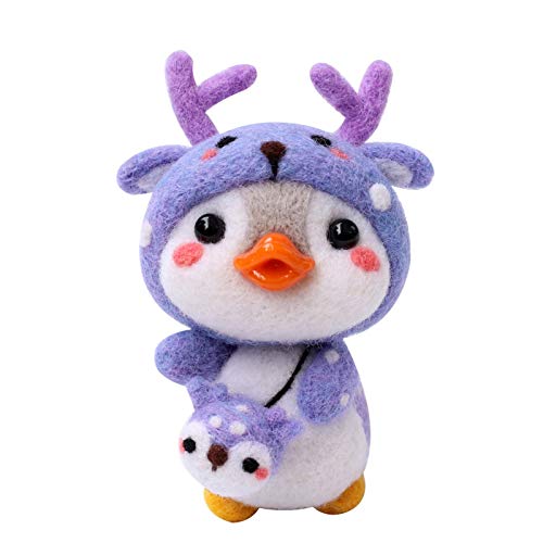 TYTUOO Filze DIY-Paket niedliche Wolle Pinguin handgefertigte Materialien Muster Produktion Kinderspielzeug (K, One Size) von TYTUOO