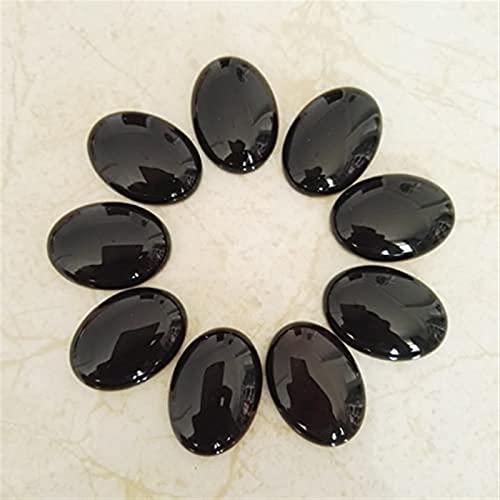 Naturstein-Cabochon-Naturstein-Mischperlen for die Schmuckherstellung, 25 x 18 mm, verschiedene ovale Perlen, Charm, 20 Stück, ohne Loch (Farbe: 7) DINZHHENGYIN(7) von TZNLTPFY