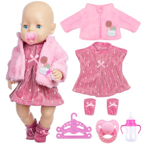 Kleidung Bekleidung Outfits für Baby Puppen Puppenkleidung 35-45 cm Puppen Kleidung New Baby Puppenkleidung mit Mantel Socke für Kinder Mädchen Jungen von TZQFROCE