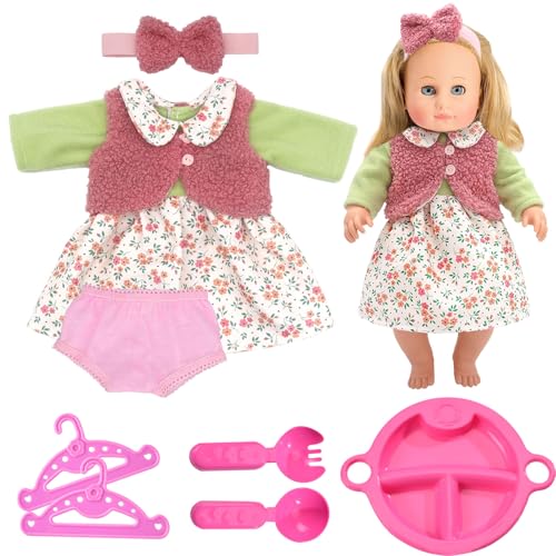 Puppenkleidung 35-43 cm für Baby Puppen Kleidung Outfits für Baby Puppen Newborn Baby Puppenkleidung Zubehör Geschenke für Mädchen von TZQFROCE