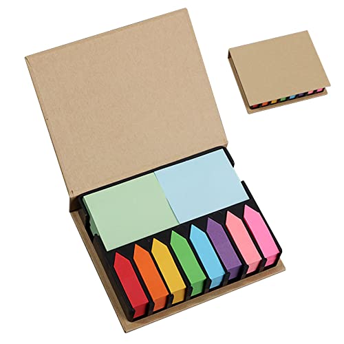 Haftnotizen Set, 2000 Stück Selbstklebende Haftnotizen Bunte Klebezettel Page Marker Sticky Notes Set Notizblock Mit PU-Verpackungs Box für Büro Schule oder Arbeit (Blau) von Taasmoog