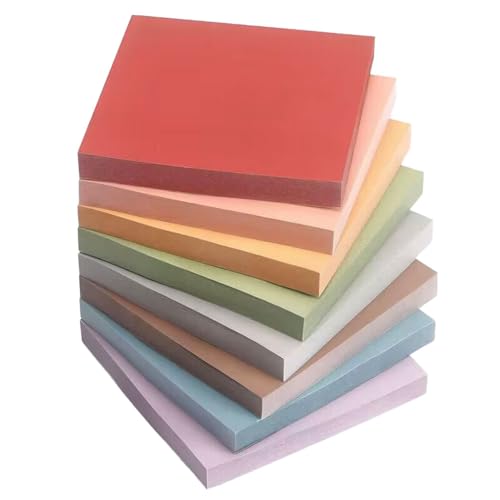 Sticky Notes Farbige Haftnotizen 656 Blatt Selbstklebende Haftnotizzettel 8 Farben Aesthetic Vintage Selbstklebende Klebezettel Notizzettel für Büro Zuhause Schule Sitzung(76x76mm) von Taasmoog