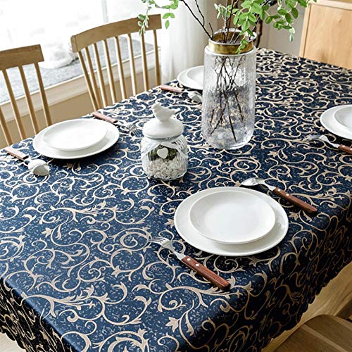 Tischdecken Rechteck Rechteckige Tischdecke Rolle Damast Jacquard Rechteckige Tischdecke Fleck Staubfestes Tuch Dekorative Tischabdeckung für Küche Essen Tischtisch Leinen Dekor, 4 Farbe Feiertagsgesc von Tablecloth QIN