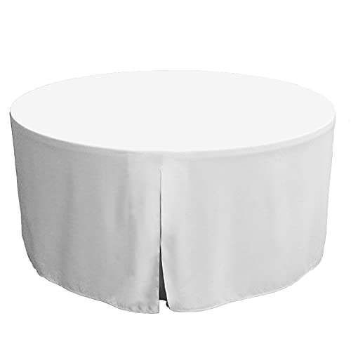 Tablevogue Tischdecke, rund, 100% Polyester, Weiß, 152 cm von Martex