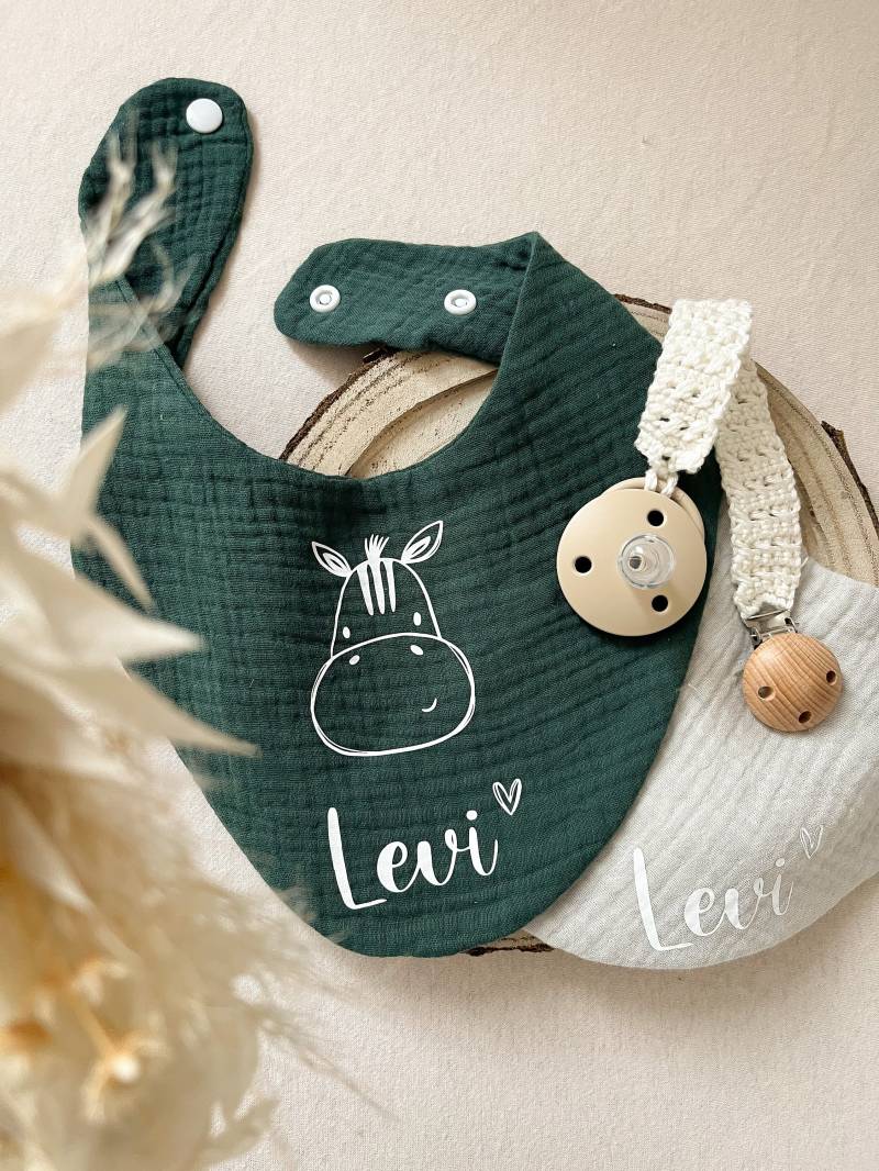 Personalisiertes Musselin Halstuch Für Babys Und Kleinkinder 100% Baumwolle | Lätzchen Geschenk Zur Geburt Taufe Mit Name von TabsyDesign