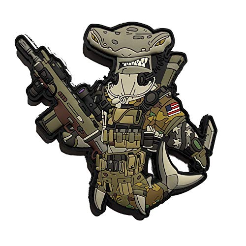 PATCHLAB Combat Diver Hammerhead Joe PVC Morale Patch Kampfschwimmer SEAL BUD 10cm mit Hakenklett auf der Rückseite von TacOpsGear