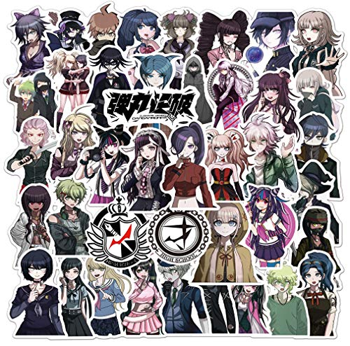 Danganronpa Sticker Pack 50pcs, Vinyl Aufkleber für Wasserflaschen Laptop Skateboard Notebook, Geschenk für Erwachsene Kinder Teens von Tacomexi