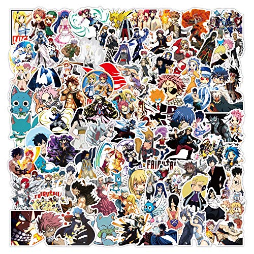 FAIRY TAIL Sticker Pack 100 Stück, Vinyl Aufkleber für Wasserflaschen Laptop Skateboard Notebook, Geschenk für Erwachsene Kinder Teens von Tacomexi