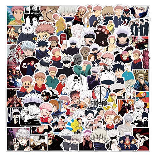 Jujutsu Kaisen Sticker Pack 100pcs, Vinyl Anime Sticker Decals für Wasserflaschen Laptop Skateboard Notebook, Geschenk für Erwachsene Kinder Teens von Tacomexi