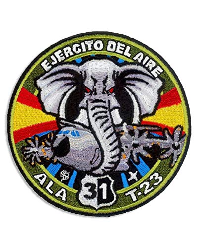 Stickerei-Aufnäher ALA 31 Airbus A400M Luftkräfte spanische Luftstreitkräfte 9 cm Klettverschluss mit starker Haftung (Farbe) von Tacro