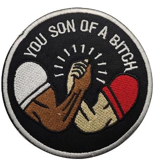 Aufnäher mit Aufschrift "You Son of A Bitch", bestickt, Abzeichen für Rucksack, Outdoor-Weste, DIY-Armband, Militär-Applikation, Emblem, besticktes Abzeichen, taktische Kleidung Patches von Tactical Clothes Patches