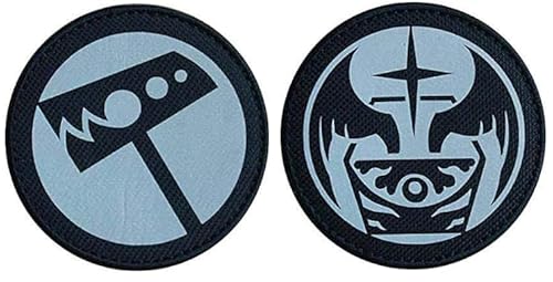 Nu-7 "Hammer Down" & Alpha-9 "Last Hope" Mobile Task Forces IR Patch Military Patches Tactical Emblem Applique IR Patch Abzeichen Applikation für Jeans Jacken Hüte Jacken Westen 2 Stück von Tactical Emblem Applique