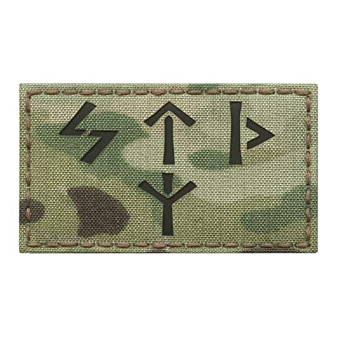 IR Multicam Russian Spetsnaz Norse Runes 2x3.5 FSB Alpha Group Russia Special Forces IFF Infrared Tactical Morale Touch Fastener Patch von Tactical Freaky