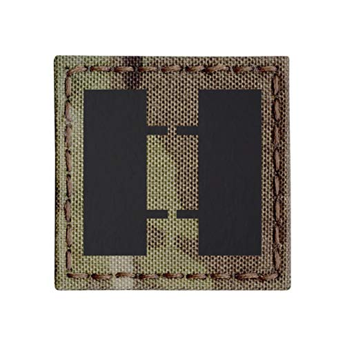 Multicam IR 2x2 Captain CPT Capt O-3 Rank Infrared Tactical Morale Touch Fastener Patch von Tactical Freaky