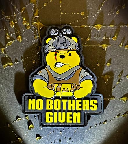 No Bothers Given Tactical Pooh Bear PVC Patch – Embrace The Honey Hunt von Tactical Gear Junkie