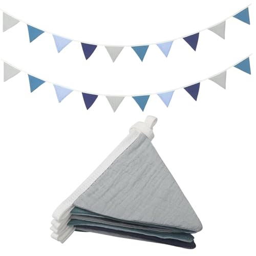 Tadoiooy Pennant Banner Flags, 2pcs 8,5 Fuß mehrfarbige Babypartybanner, hängende Babypartygirlande für Kindergarten -Dekor Baby Geburtstag Hochzeitsduschenparty von Tadoiooy