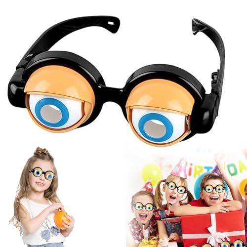 Lustige Brille,Verrückte Augen Spielzeug Zubehör Lustige Streiche Brille Spielzeug Kinderparty Für Halloween Weihnachten Geschenk Gag Spielzeug (Gelb) von Tadpolez