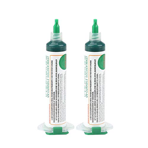 UV-Lichthärtende Lötmasken-Tinte, 2 Stück Grüne Farbe UV-Lichthärtende Lötmasken-Tinte BGA PCB Solder Resist Ink für PCB Electronic Components Protection von Taidda