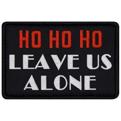 TailWag Planet Aufnäher mit Aufschrift "Ho Ho Ho Leave Us Alone Service", bestickt, mit Klettverschluss TailWag Planet Aufnäher mit Aufschrift "Ho Ho Ho Leave Us Alone Service", bestickt, mit Klettverschluss von TailWag Planet
