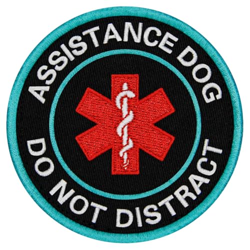 TailWag Planet Aufnäher mit Aufschrift "Service Dog Assistance Dog Do Not Distract EMS-Aufnäher, bestickt, mit Klettverschluss von TailWag Planet