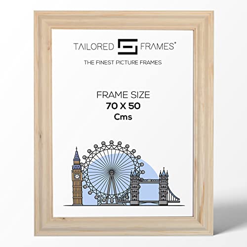 Tailored Frames - Bilderrahmen - Handgefertigt aus echtem Holz. - Kiefer Natur (No 17) - 70 x 50cm von Tailored Frames