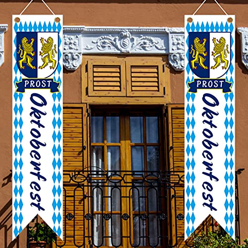 TaimeiMao 2 Stück Oktoberfest Deko Banner,Bayerisches Oktoberfest Banner,Oktoberfest Dekorationen,Oktoberfest Deko Set,Oktoberfest Party von TaimeiMao