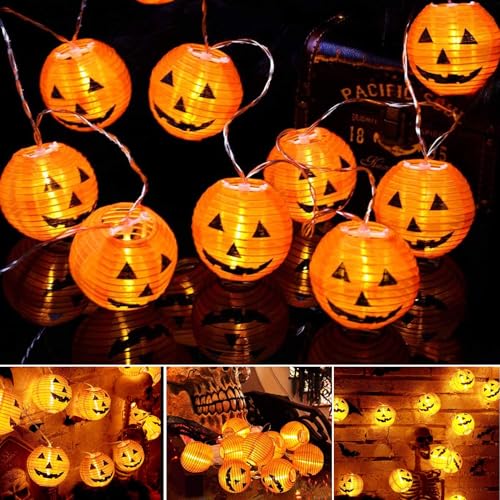 TaimeiMao LED Halloween Deko,3 Meter 20 LEDs,Halloween Lichterkette Kürbis,Kürbis Lichterkette außen,String Light für Halloween,LED Kürbis Lichterkette ​für Halloween Indoor Outdoor Party von TaimeiMao