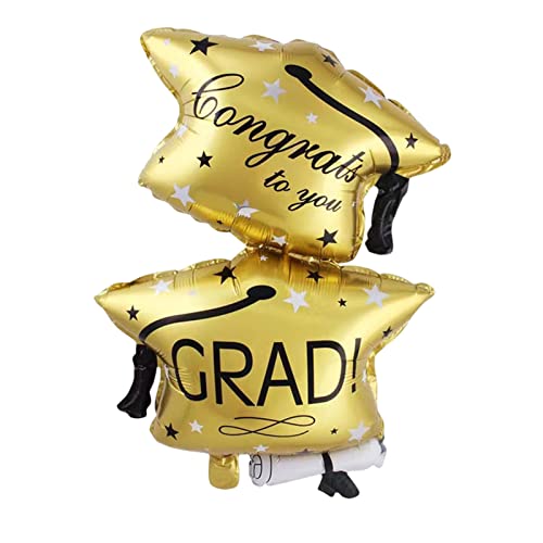 Tainrunse Ballon zum Schulabschluss, Neuheit Congrats Grade Dekoration Ballon schaffen Atmosphäre kreativ golden von Tainrunse