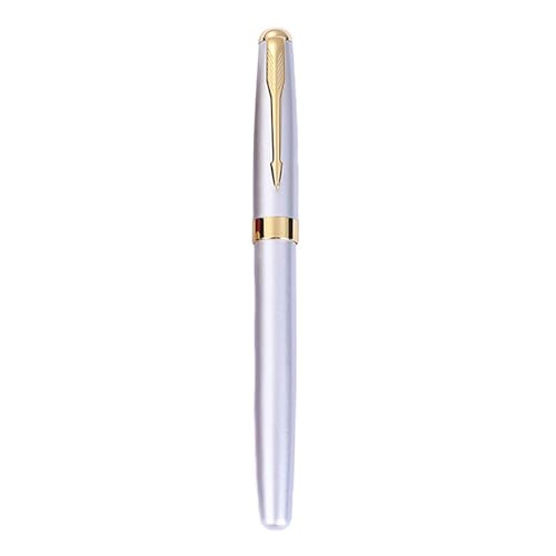 Tainrunse Signature Pen Komfortabler Griff Metall Business Pen Glattes Schreiben Langlebig Elegant Stift für Büro Zuhause Verschleißfest Kugelschreiber Bulk Pens, und Bürobedarf Silber von Tainrunse