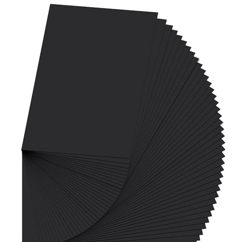 Taiyeestar 50 Blatt Tonpapier A4 Schwarz, 150 g/m² Tonzeichenpapier A4, Schwarz Papier A4, Bastelpapier Tonkarton A4, Papier für Origami und Bastelprojekte von Taiyeestar