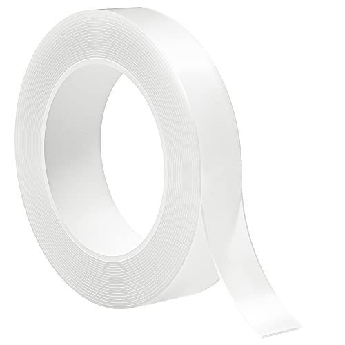 Taiyeestar 5m Doppelseitiges Klebeband Extra Stark Transparent, Ablösbar nicht markierend Doppelseitiges transparentes Nano tape, für Teppich/Foto Wand/Küche/Zuhause, 2mm Dicke, 15mm Breit von Taiyeestar