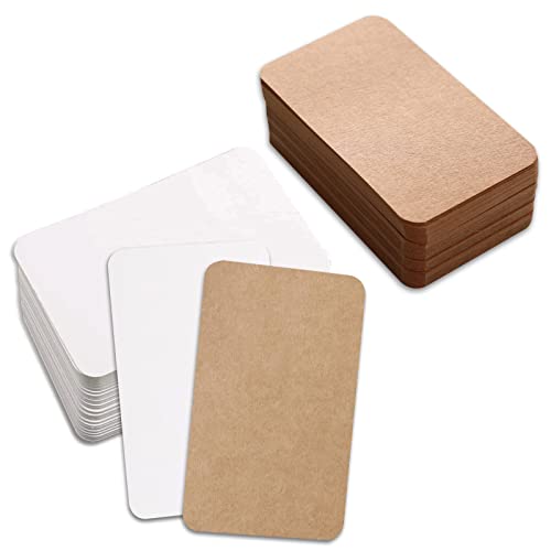 Blanko Papier Karten 200 Stk Karteikarten Lernkarten Leren Visitenkarten Papier Kraftpapier Karten Blanko für Mitteilungs 4,8 x 8,8 Zoll von TakFree