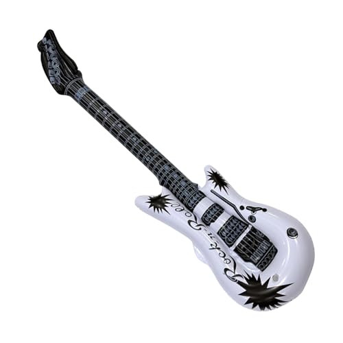 Guitars Kid - 95x25cm Aufblasbare Gitarre | Blow-Up-Gitarre | Aufblasbares Rockstar-Spielzeugset | Aufblasbares Gitarrenspielzeug Für Partys, Blow Rock Gitarre, Partydekorationen, Foto-Requisiten Für von Takluu